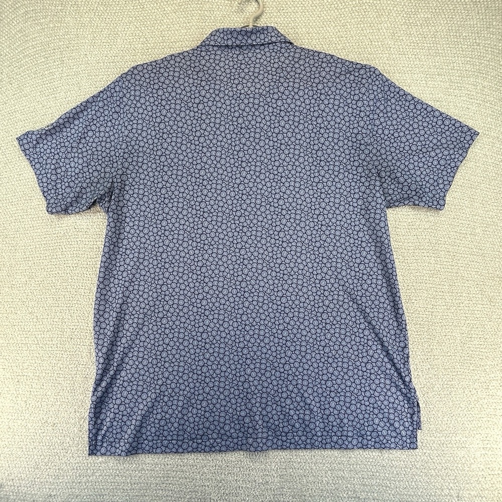 Peter Millar Polo Shirt Mens XL Blue Runner Performance Jersey Summer Comfort - Picture 7 of 16